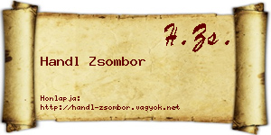 Handl Zsombor névjegykártya