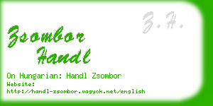 zsombor handl business card